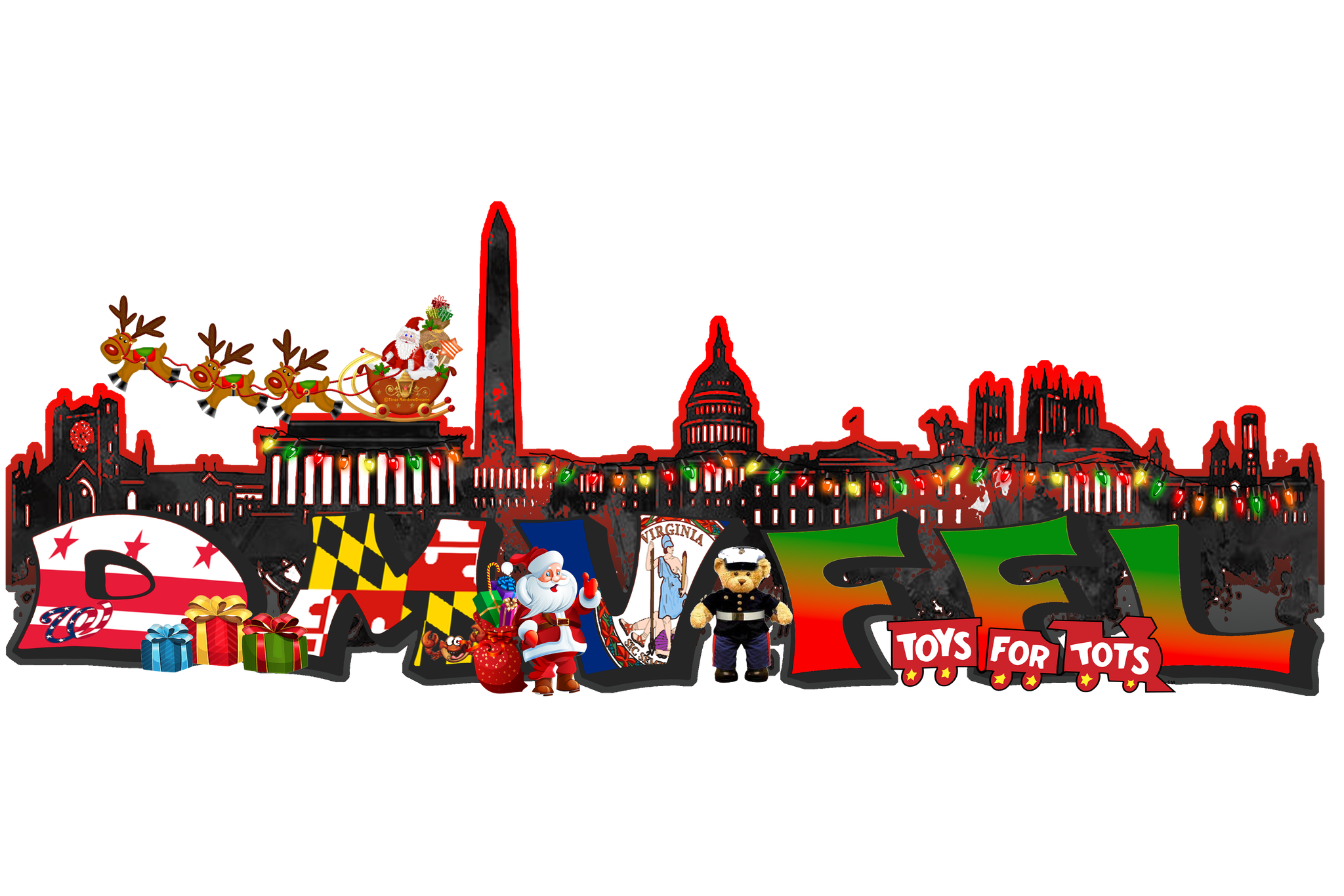 2023 Toys For Tots USA Flag